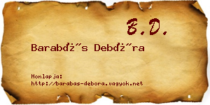 Barabás Debóra névjegykártya